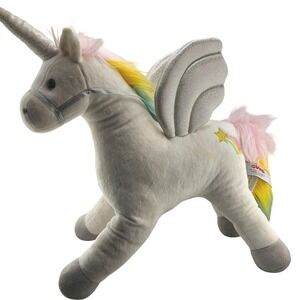 GUND My Magical Light & Sound Unicorn Plush Toy Rainbow Sparkle Rainbow Star EUC